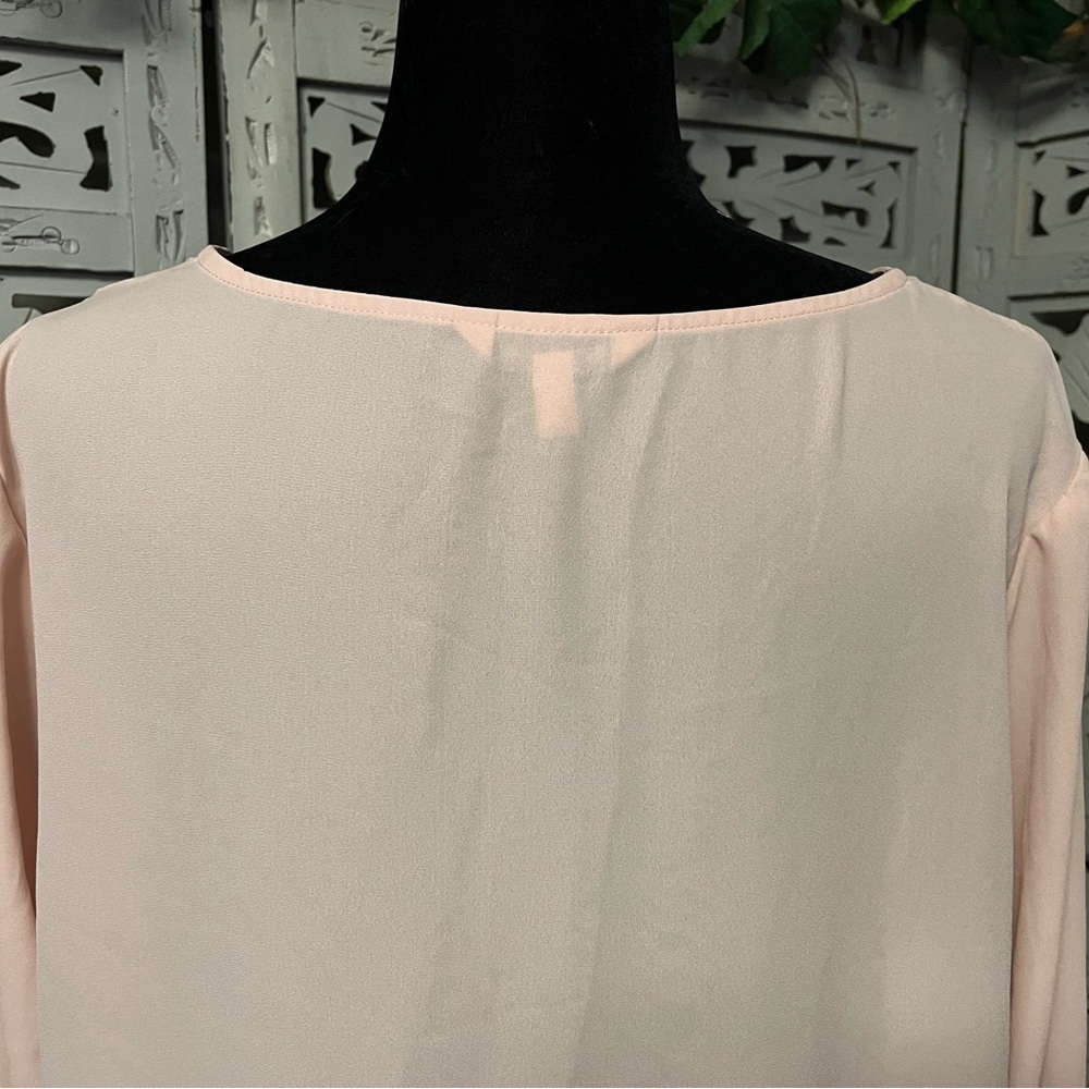 JUICY COUTURE CRAZY CUTE LIGHT PINK WITH GEMS ASYMMETRICAL HEM LONG SLEEVE TOP - Picture 7 of 9